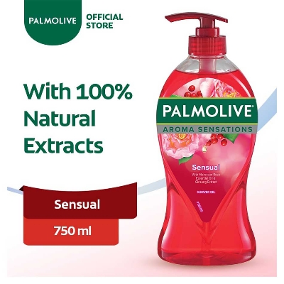 Picture of Body care International Thailand product Palmolive Shower Gel Aroma Sensation Red color used for male/female - 750 ml