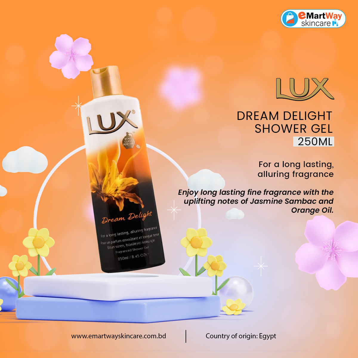 Picture of International Thailand product Skin care Lux Dream Delight Shower Gel used for male/female - 250 ml