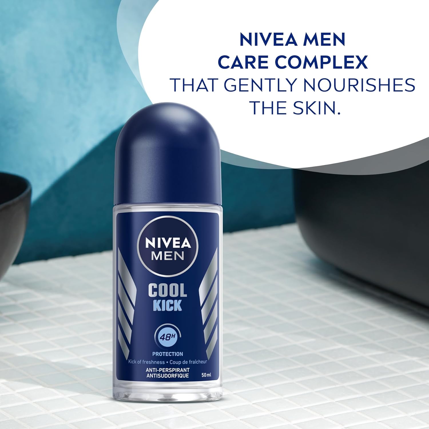 Picture of International Germany product Deodorant Roll on NIVEA MEN Cool Kick used for male - 50 ml Picture of International Germany product Deodorant Roll on NIVEA MEN Cool Kick used for male - 50 ml