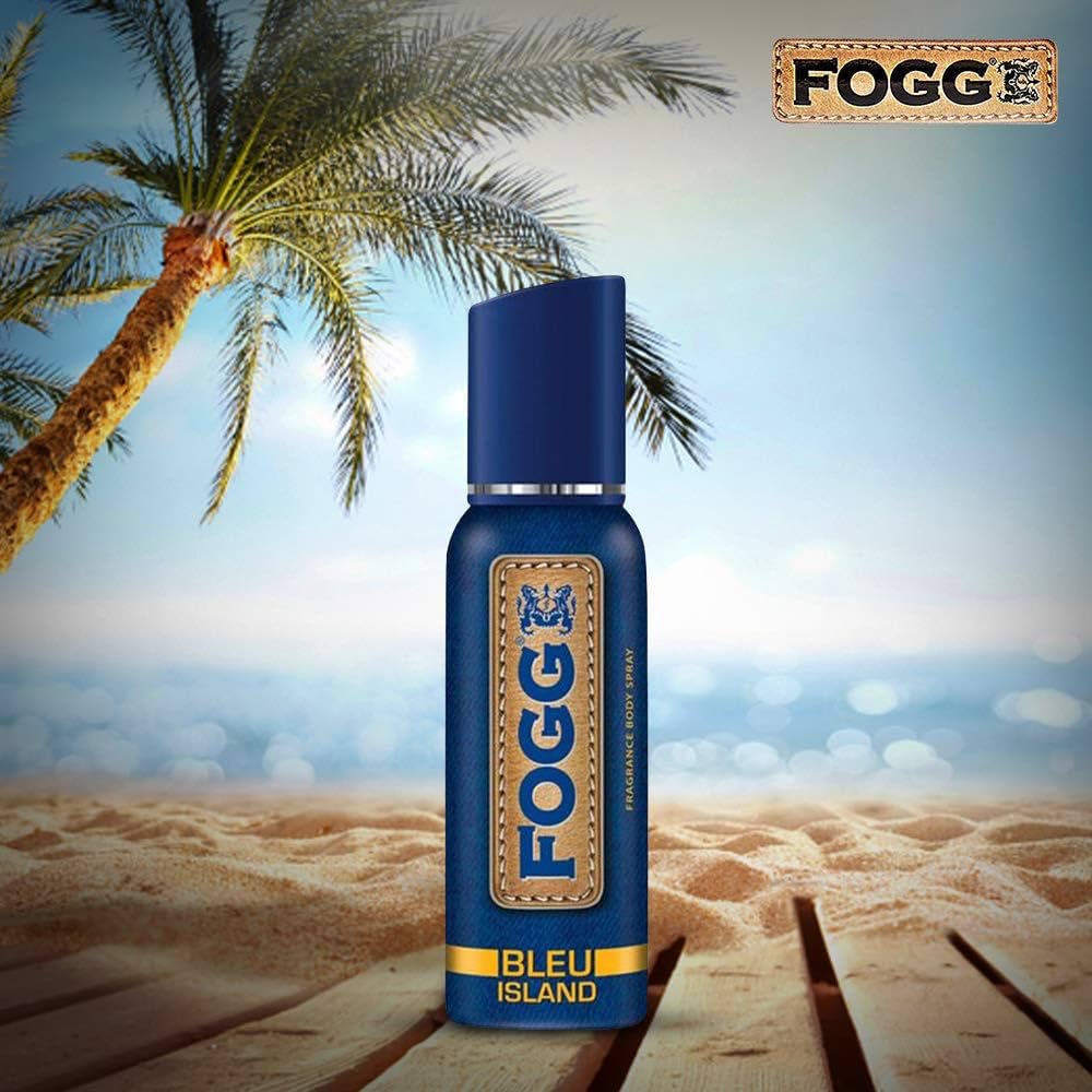 Picture of Indian product Body spray Fogg Bleu Island used for male female - 120 ml