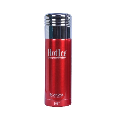 Picture of International UAE product Body spray Scandal Hot Ice used for male - 200 ml