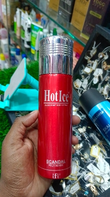 Picture of International UAE product Body spray Scandal Hot Ice used for male - 200 ml