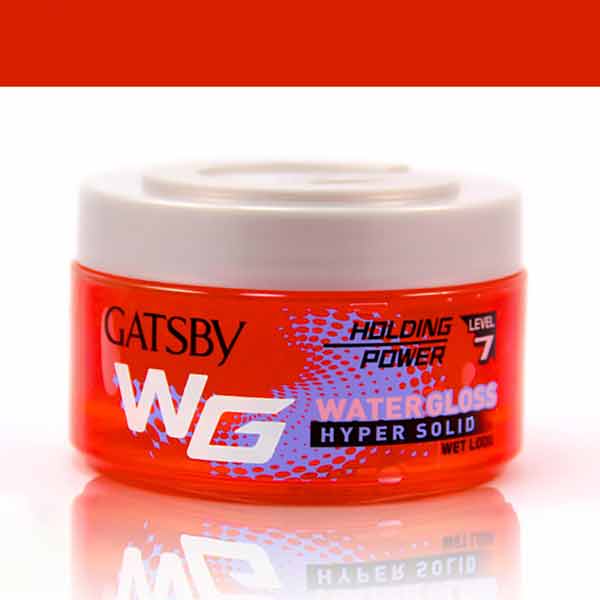 Picture of International European product hair care Gatsby water gloss hyper solid hair gel used for male - 75 gm