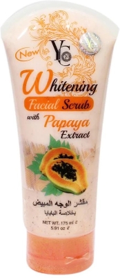 Picture of International Thailand product Skin care YC Whitening Papaya Extract face Scrub used for male/female - 175 ml