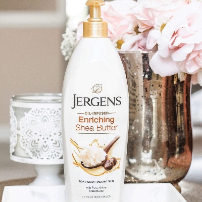 Picture of International UAE product Any season used perfumed jergens Enriching Shea butter Moisturizer body lotion - 400 ml Picture of International UAE product Any season used perfumed jergens Enriching Shea butter Moisturizer body lotion - 400 ml