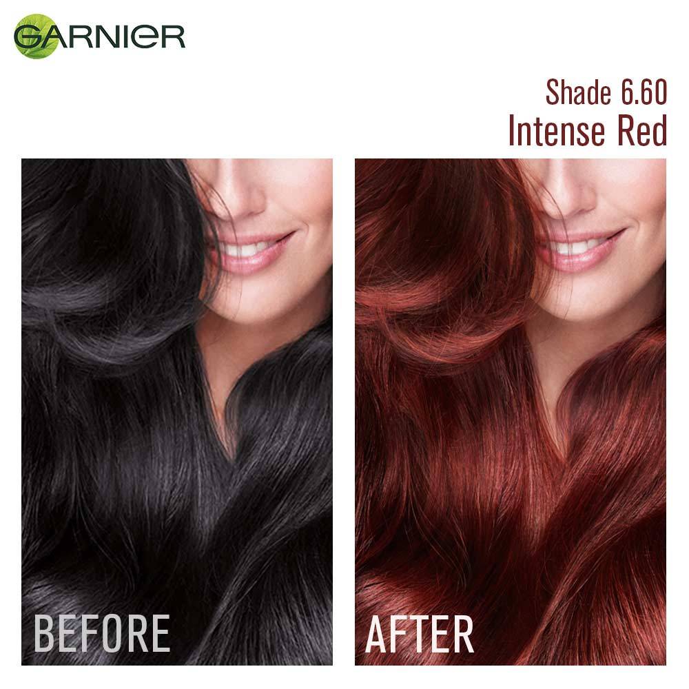 Picture of Indian product Hair styling Garnier Color Natural Intense Red shade no 6.60 used for male/female - 70 ml + 60 gm