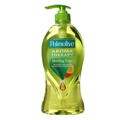 Picture of Body care International Thailand product Palmolive Shower Gel Aroma morning tonic green color used for male/female - 750 ml