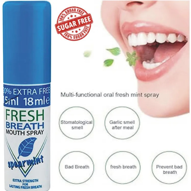 Picture of International England product Fresh Breath Spearmint Mouth spray used for male female - 18 ml