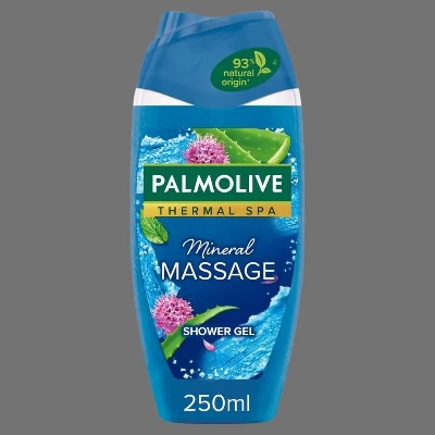 Picture of International Italian product Skin care Palmolive Mineral Massage with sea salt and aloe shower gel used for male female - 250 ml