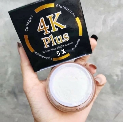 Picture of 20 gm 4K plus whitening 5X night cream International Thailand product used for male female