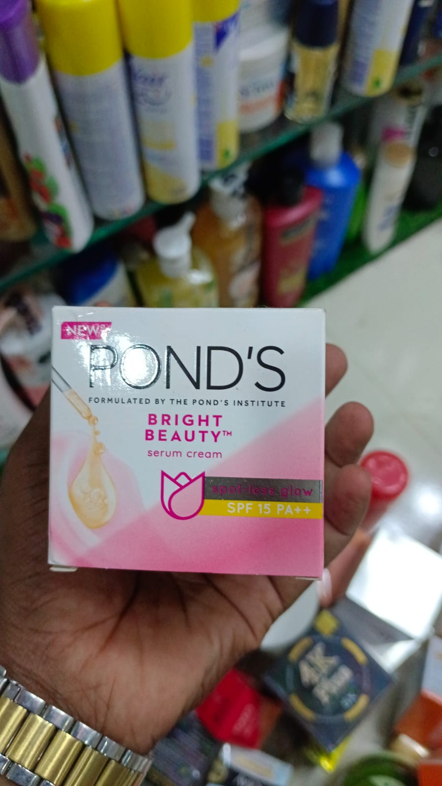 Picture of 23 gm Pons Bright Beauty Serum cream Indian product used for male female