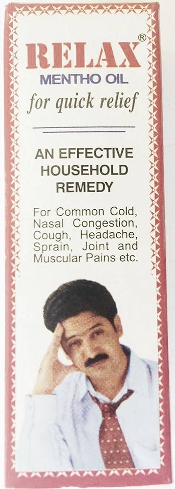 Picture of 3 ml Relax mentho oil for quick relief Indian product