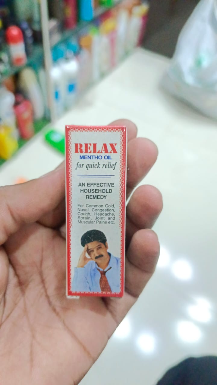 Picture of 3 ml Relax mentho oil for quick relief Indian product