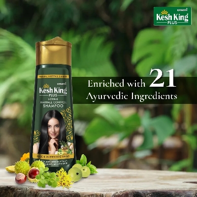 Picture of 200 ml kesh king hairfall control shampoo Indian product used for male female