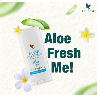 Picture of 92.1 gm Forever Aloe Ever Shield deodorant stick International USA product used for male female Picture of 92.1 gm Forever Aloe Ever Shield deodorant stick International USA product used for male female