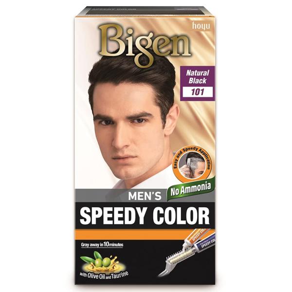 Picture of International Thailand product Bigen men's hair colour natural black shade no 101 used for male - 40 GM+ 40 GM
