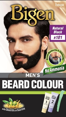 Picture of International Thailand product Bigen men's Beard colour natural black shade no 101 used for male - 40 GM+ 40 GM