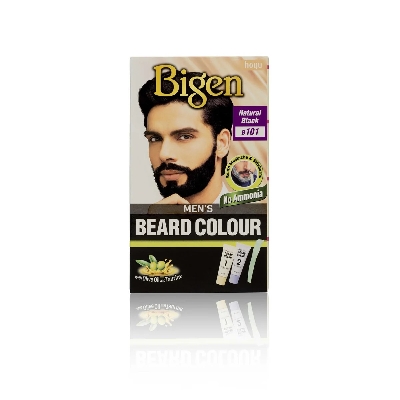 Picture of International Thailand product Bigen men's Beard colour natural black shade no 101 used for male - 40 GM+ 40 GM