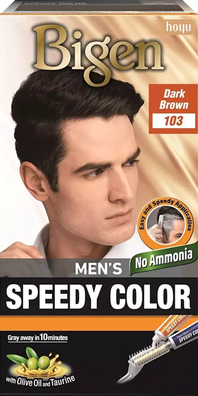Picture of International Thailand product Bigen men's hair colour dark drown shade no 103 used for male - 40 GM+ 40 GM