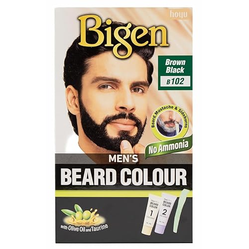 Picture of International Thailand product Bigen men's Beard colour brown black shade no 102 used for male - 40 GM+ 40 GM