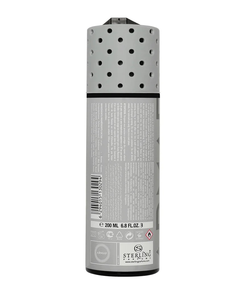 Picture of 200 ml Personal care Armaf MAGNUM pure femme Charcoal body spray International UAE product used for female