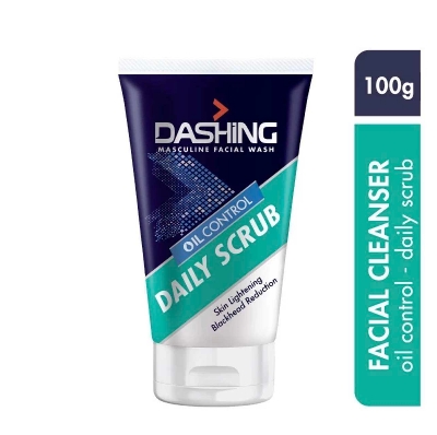 Picture of 100 gm Dashing Masculine Facial wash oil control Daily Scrub International Malaysian product used for male