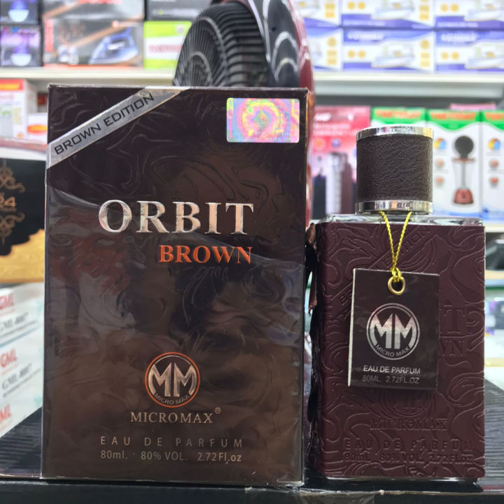 Picture of 80 ml Micro max Orbit Brown Body perfume International UAE product used for male Picture of 80 ml Micro max Orbit Brown Body perfume International UAE product used for male