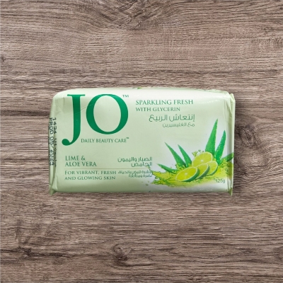 Picture of 125 gm JO daily beauty care Lime & Aloe vera soap International UAE product used for male female