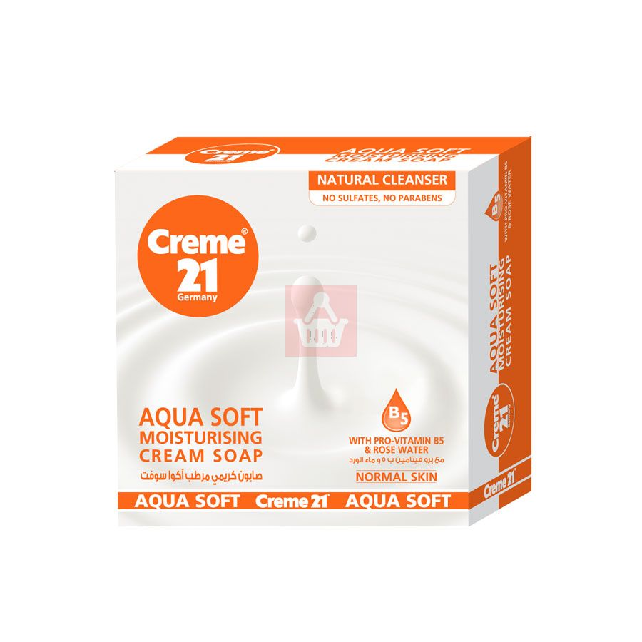 Picture of 125 gm Cream 21 Aqua soft moisturising cream Soap International UAE product used for male female