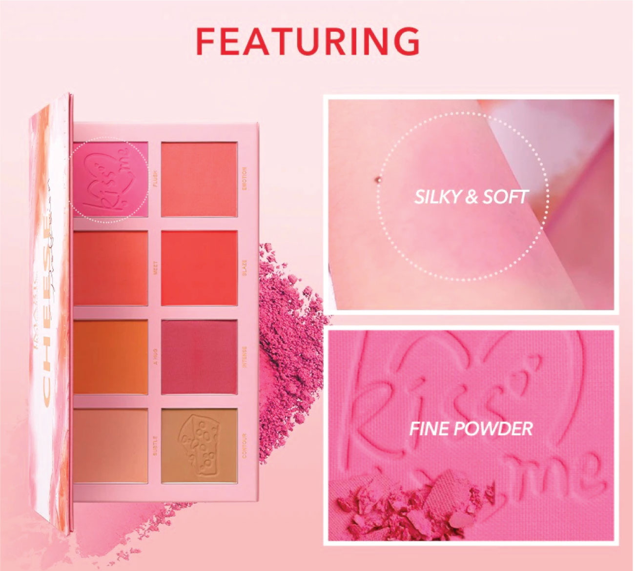 Picture of International make up item Imagic Cheese profession 8 color contour & Blush Palette