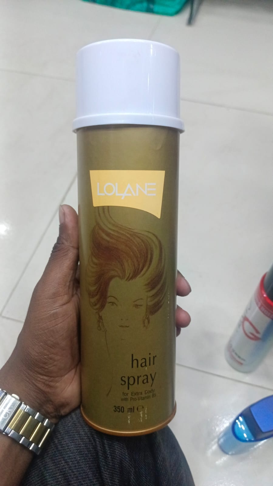 Picture of 350 ml LOLANE hair spray International Thailand product used for male female