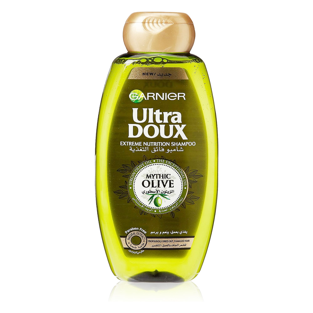 Picture of 400 ml Garnier Ultra Doux Mythic OLIVE Extreme Nourishing Shampoo International Egypt product used for male female