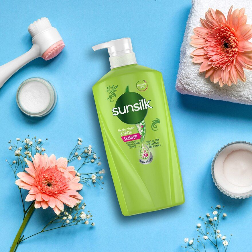 Picture of 625 ml Sunsilk Lively clean and fresh shampoo International Thailand product used for male/ female