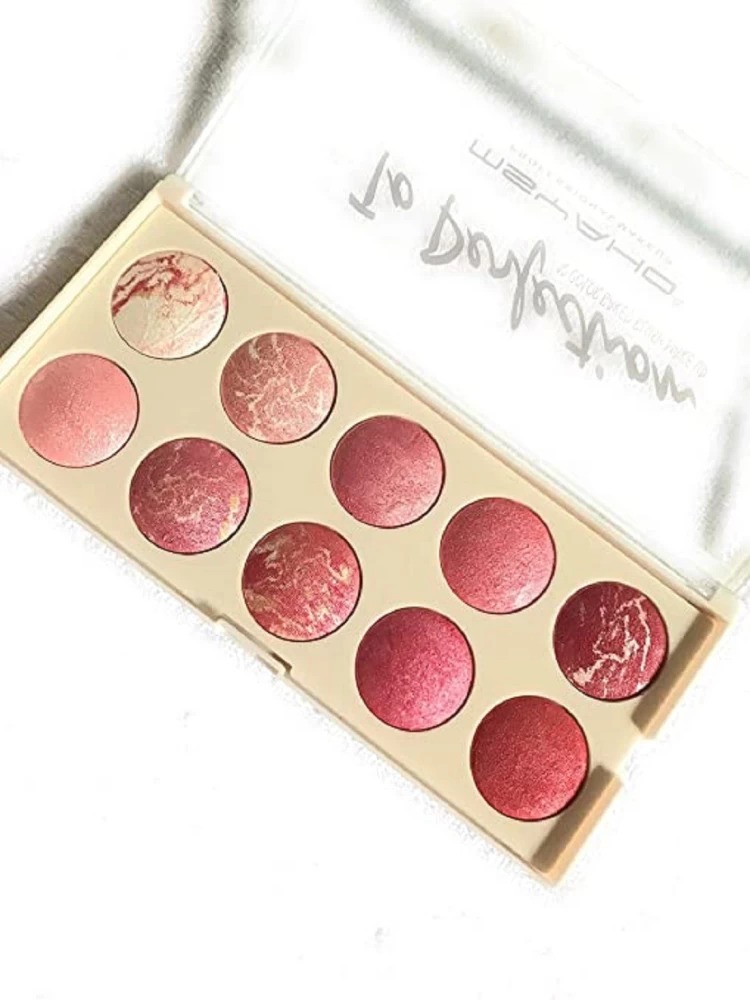 Picture of International PRC product make up item MSYAHO Professional 10 color Baked Blush Palette Highlighter 35 g  (multicolor) - 1 set