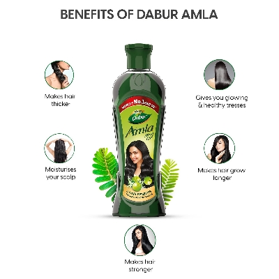 Picture of 180 ml Dabur amla hair oil Indian product used for male female