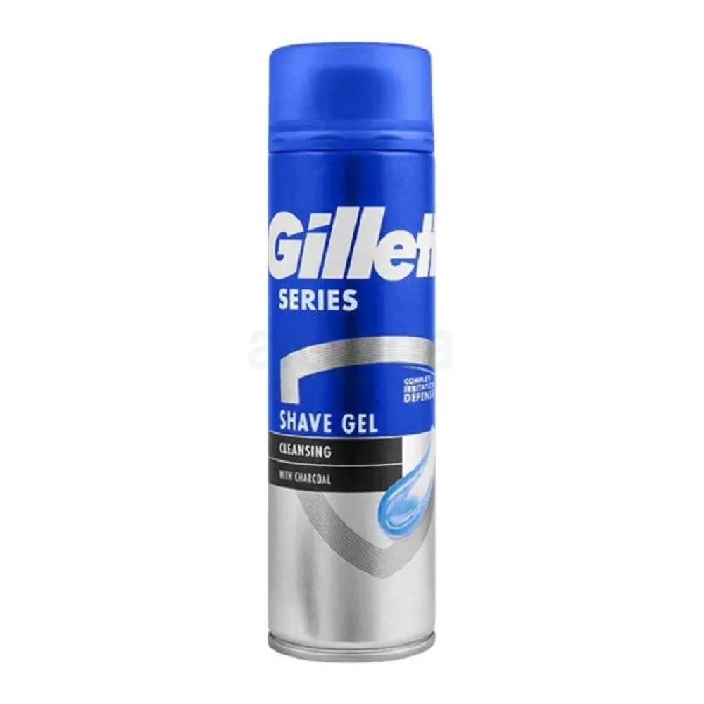 Picture of 200 ml Gillette Series Cleansing Shave Gel with Charcoal used for male