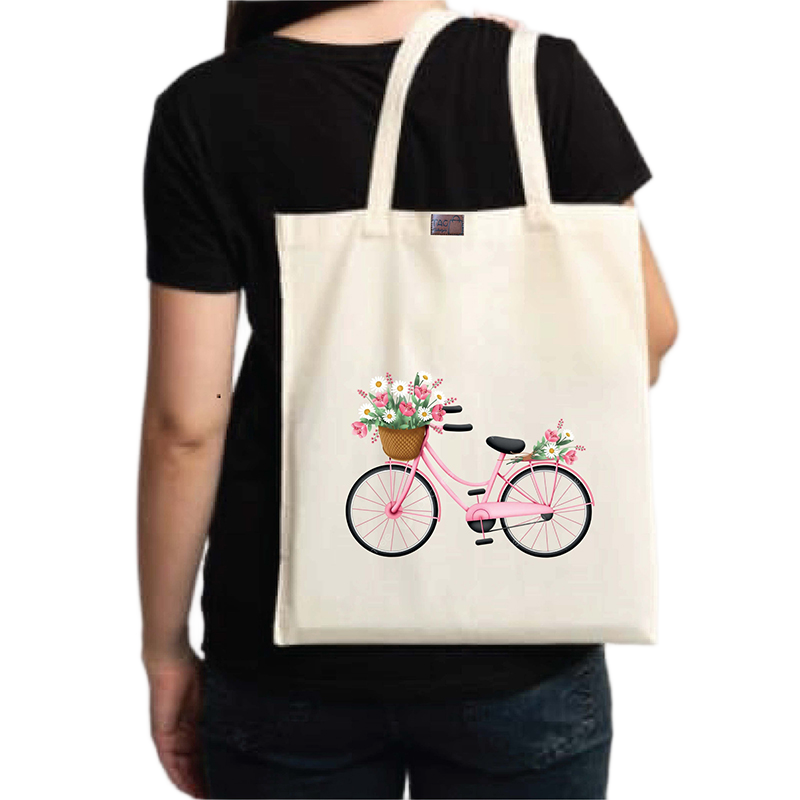 Picture of Canvas Tote Bag/Fashionable Top Handle Bag with  Free Pouch  and Zipper for girls For University/College/Trendy Fashionable Women (2in1)