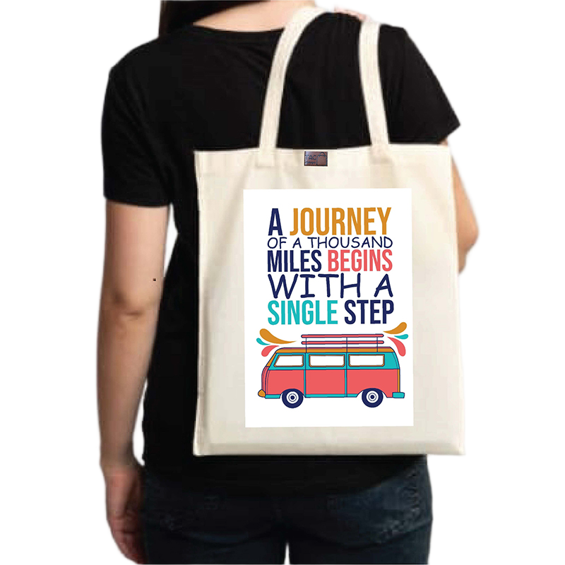 Picture of Canvas Tote Bag/Fashionable Top Handle Bag with  Free Pouch  and Zipper for girls For University/College/Trendy Fashionable Women (2in1)
