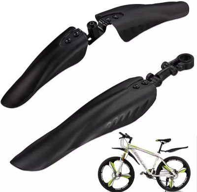 Picture of Bicycle mudguard set splash protection for front & rear mudguard MTB mountain cycle plastic mudguard set -Black to suit 24"-26"27"-28" MTB mountain cycle accessories 3 pcs.
