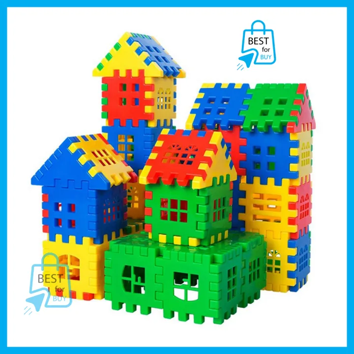 Picture of Educational Building Train - House Building Blocks Set For Kids - 24 Pcs Plastic Building Block Set Toy For Kids (Multicolor)