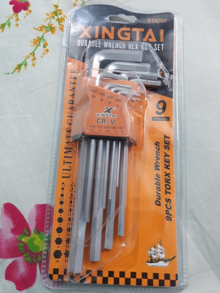 Picture of Allen L Wrench Hex Key 9 & Torx Keys Wrenches Hex Sets with Storage Hinged Cases for Home Maintenance DIY Industry