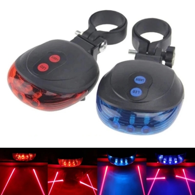 Picture of Bicycle Bike LED Lights 2 Lasers 5 LED Waterproof Cycling Taillight Safety Warning Taillight MTB Bike Rear Tail Lig