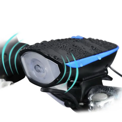 Picture of Waterproof Rechargeable 2-In-1 Bicycle Bike Light And Horn - Safety Essential For Cyclists In Various Colors