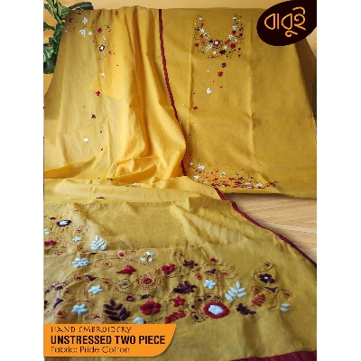 Picture of Unstitched Pride Cotton HAND-EMBROIDERY 2 Pieces Dress for Women