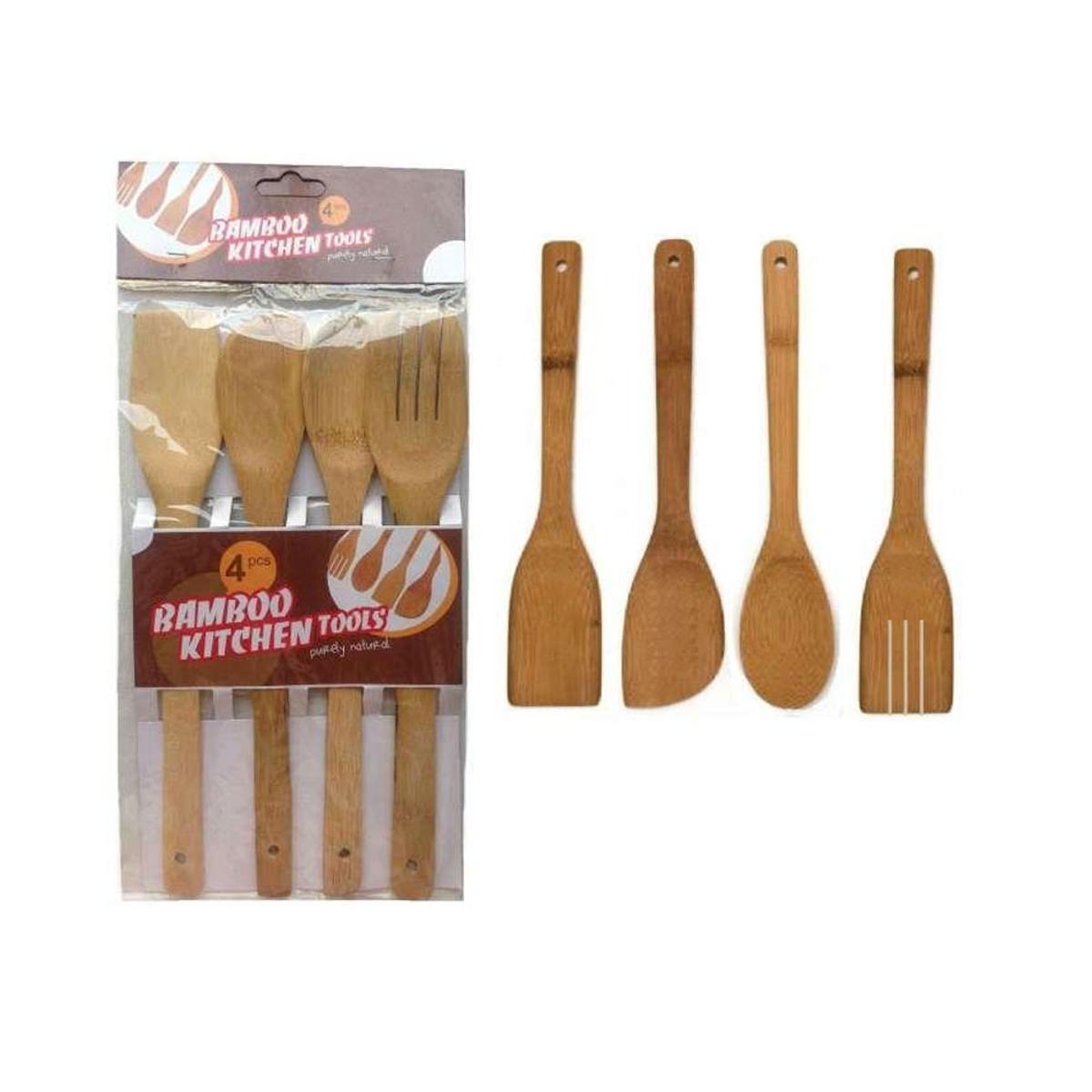 Picture of Bamboo Cooking Spoon 4 pieces set - Chopsticks