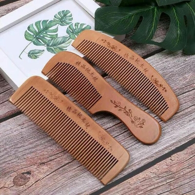 Picture of Wooden Hair Brush Comb Chiruni Set Of 3 pieces Combo