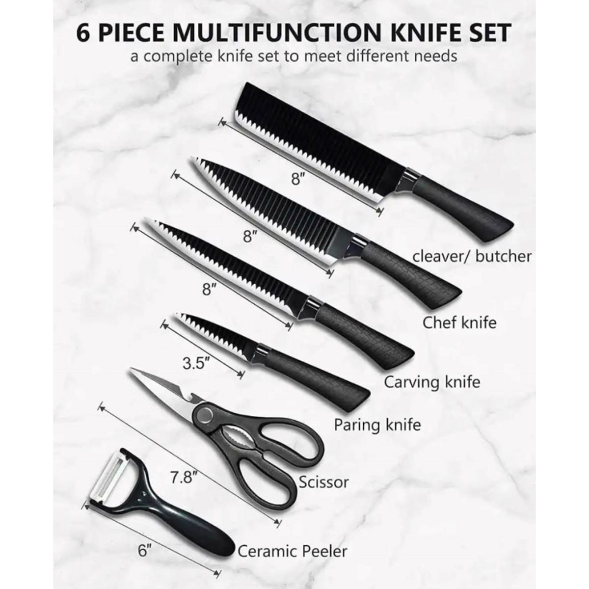 Picture of Kitchen tools Zepter 6 Pcs Set Non-Stick Coating Stainless Steel