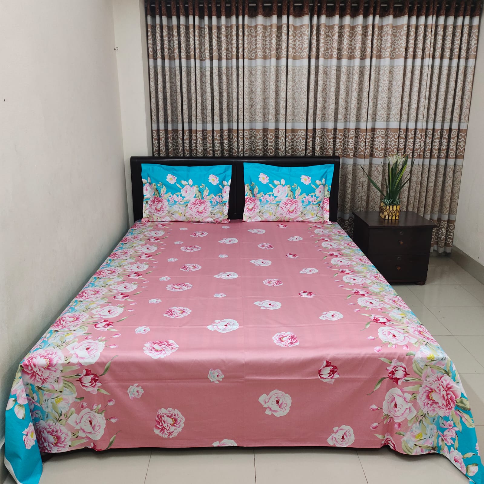 Picture of  Digital Print Bedsheet with two pillow covers