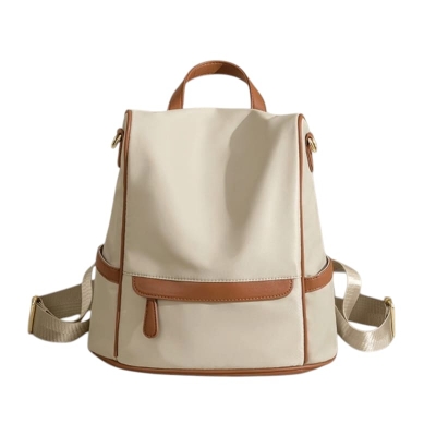 Picture of New Design Women Backpack Nylon Waterproof Anti-Theft Travel Bagpack(Apricot)