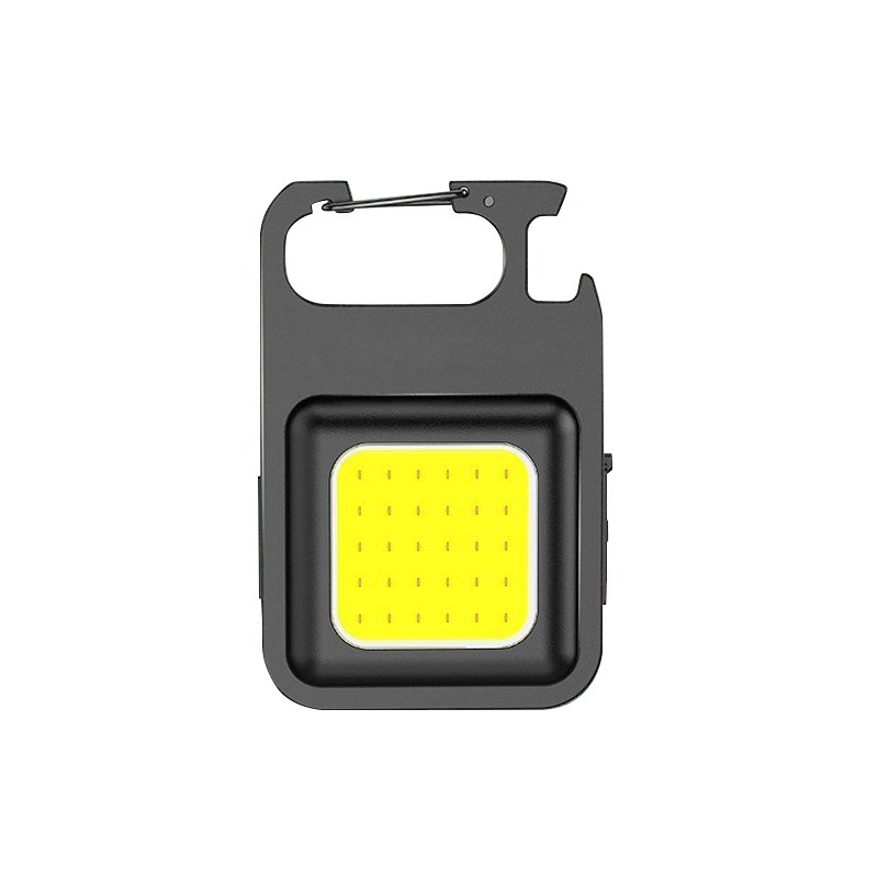 Picture of Keychain Flashlight,LED Flashlights,COB Keychain Work Lights,with Heater Function,7 Light Modes,USB Rechargeable,Magnet Base for Adsorption,Folding Bracket,Bottle Opener